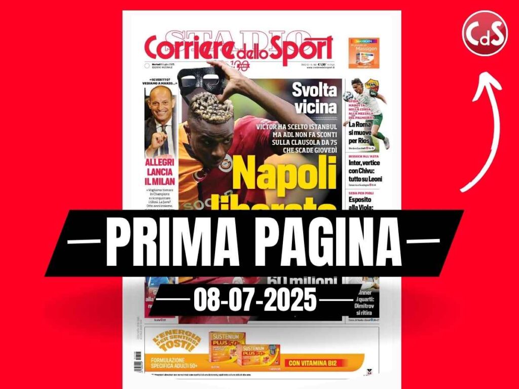 Prima pagina Corriere dello Sport: "Allegri lancia il Milan"