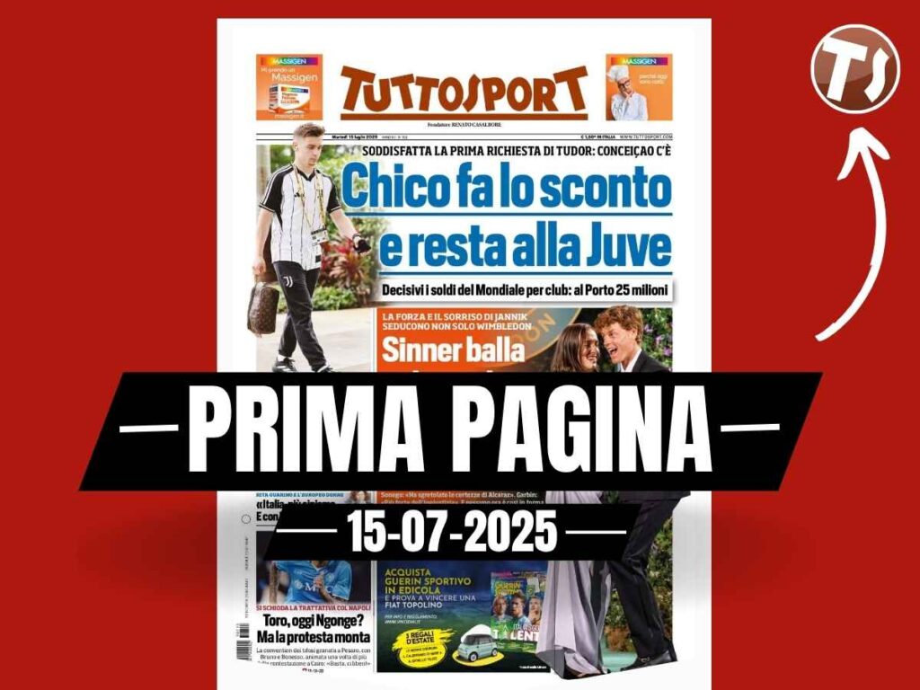 Prima pagina Tuttosport: "Modric esalta il Milan: 'Che grandi sfide!'"