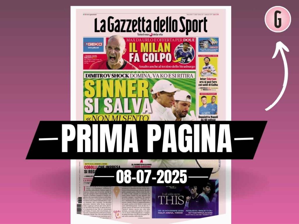Prima pagina Gazzetta dello Sport: "Milan, offerta per Doué"
