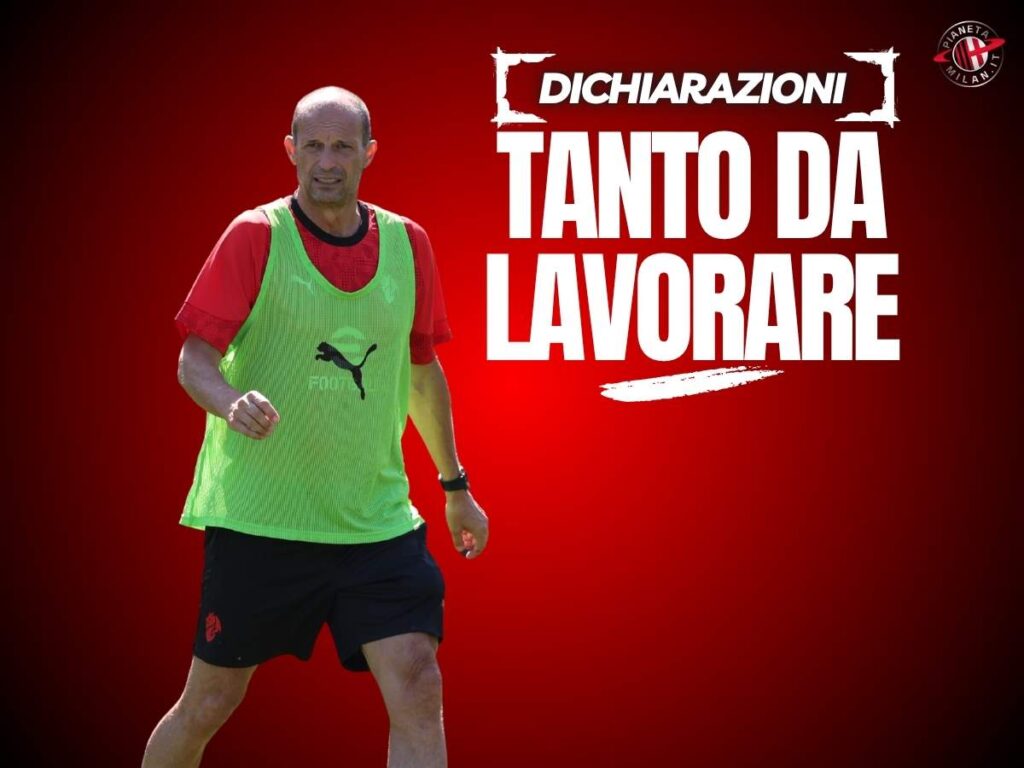 Milan, Allegri: "C'è molto da lavorare". Furlani: "Partiamo per vincere". Tare ...