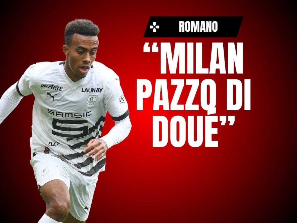 Calciomercato Milan, Romano: "Diavolo innamorato di Doué. Pronto a ..."