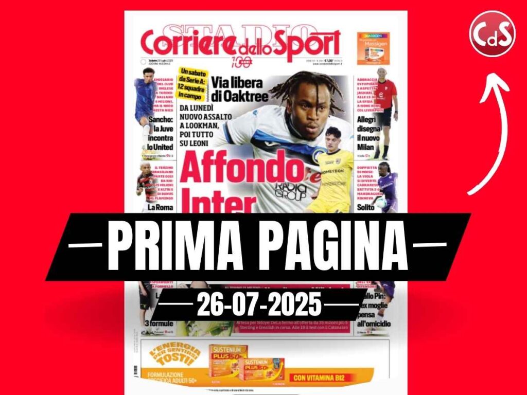 Prima pagina Corriere dello Sport: Allegri disegna il nuovo Milan