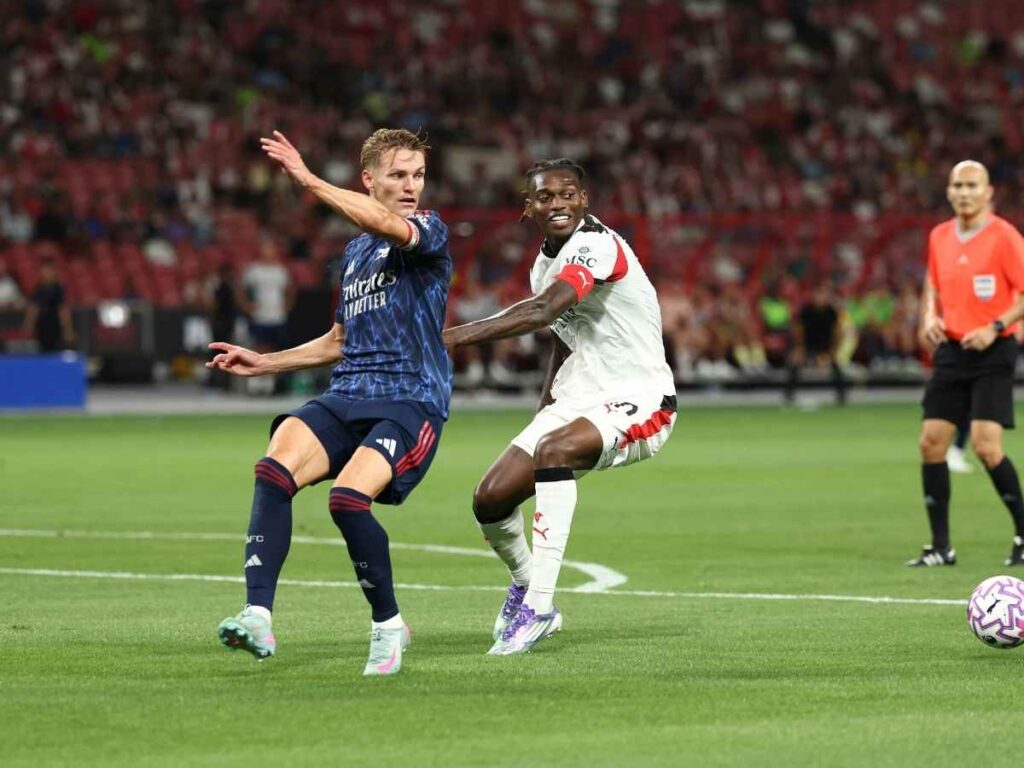 Amichevole Arsenal-Milan 1-0 Odegaard Leao