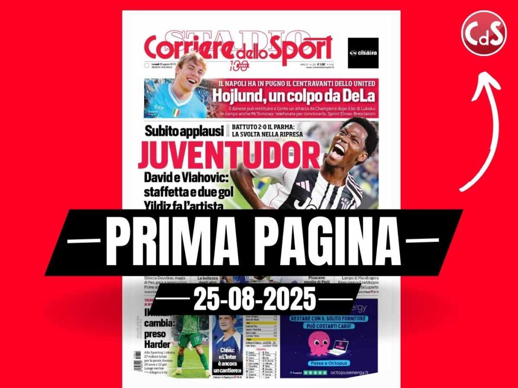 Prima pagina Corriere dello Sport: "Il Milan cambia: preso Harder"