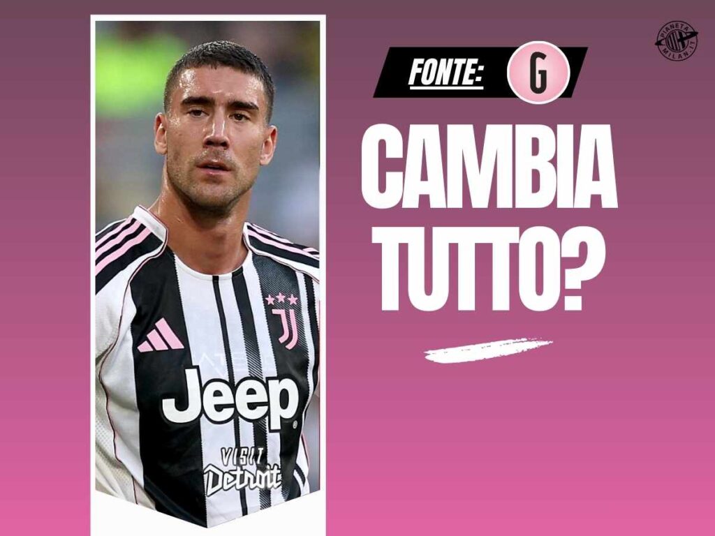 Calciomercato Milan: "Vlahovic può restare alla Juventus". La situazione