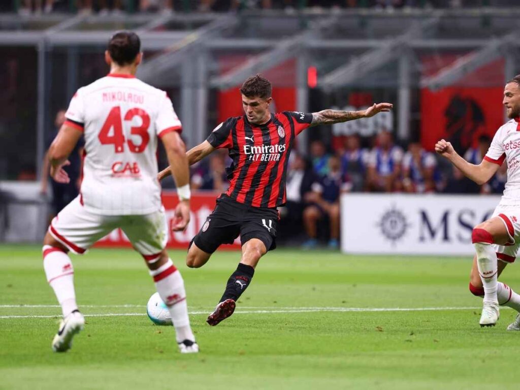 Christian Pulisic AC Milan Milan-Bari 2-0 Coppa Italia 2025-2026