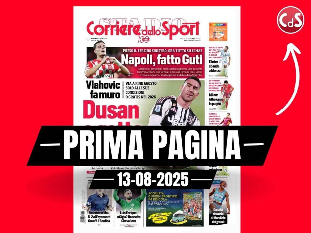 Prima pagina Corriere dello Sport: "Milan, Athekame in pugno"