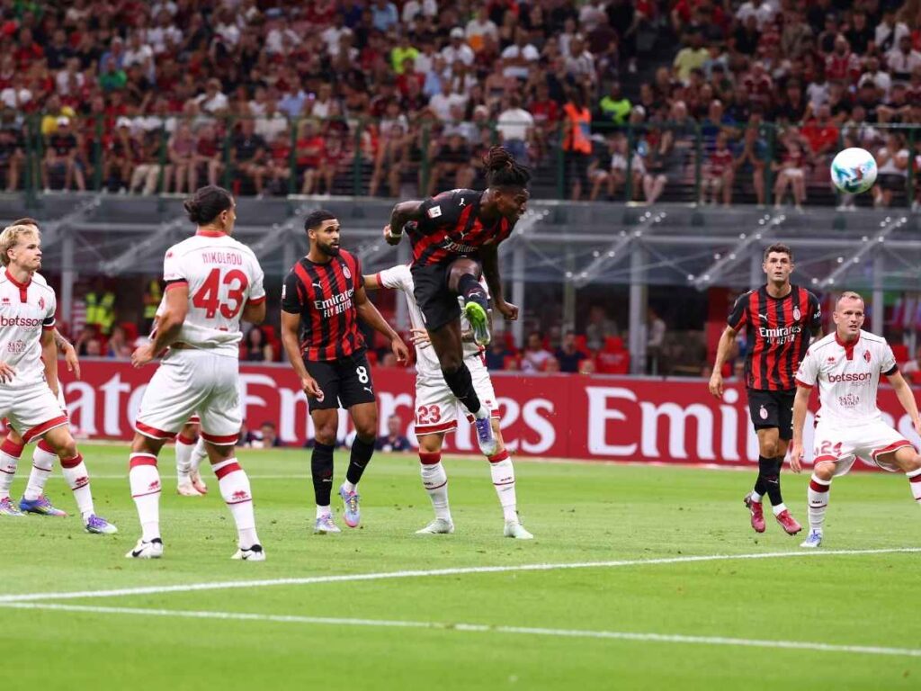 gol Rafael Leao AC Milan Milan-Bari 2-0 Coppa Italia 2025-2026
