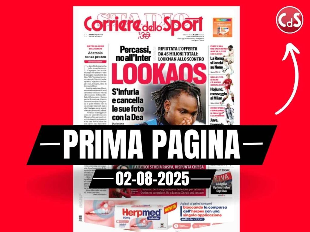 Prima pagina Corriere dello Sport: Hojlund, messaggio al Milan