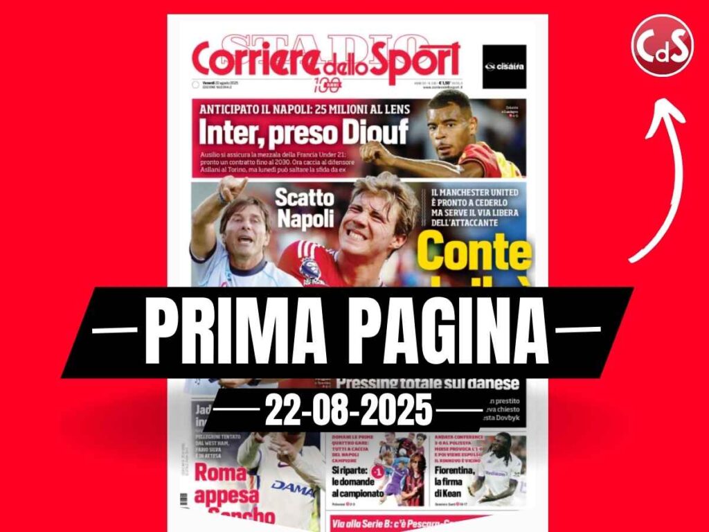 Prima pagina Corriere dello Sport: mercato caldo e Serie A