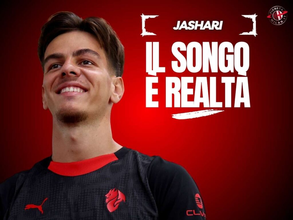Jashari: il sogno è realtà! Estasiato nella sala trofei del Milan | VIDEO