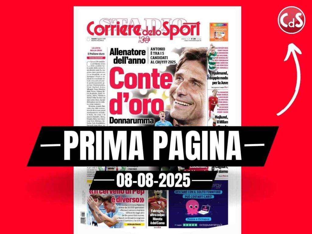 Prima pagina Corriere dello Sport: "Hojlund, il Milan attende"