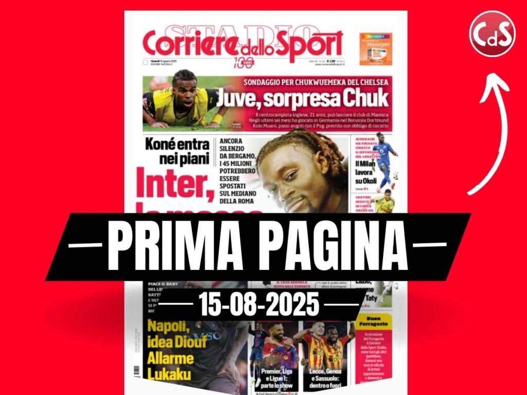 Prima pagina Corriere dello Sport: il Milan lavora su Okoli