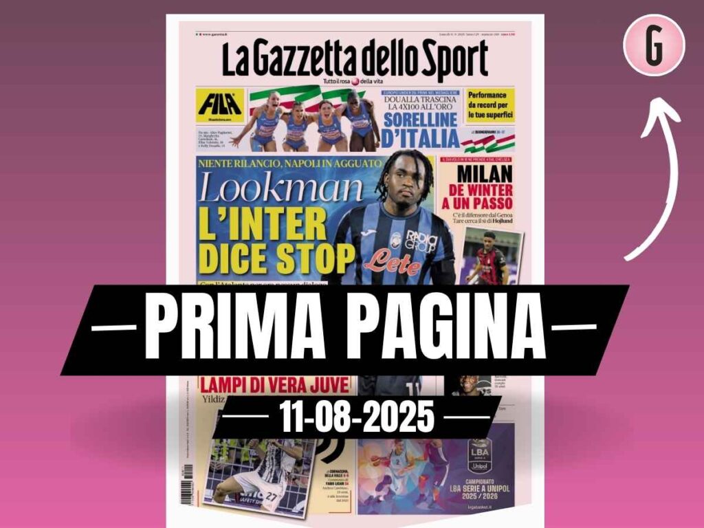 Prima pagina Gazzetta dello Sport: "Milan, De Winter a un passo"