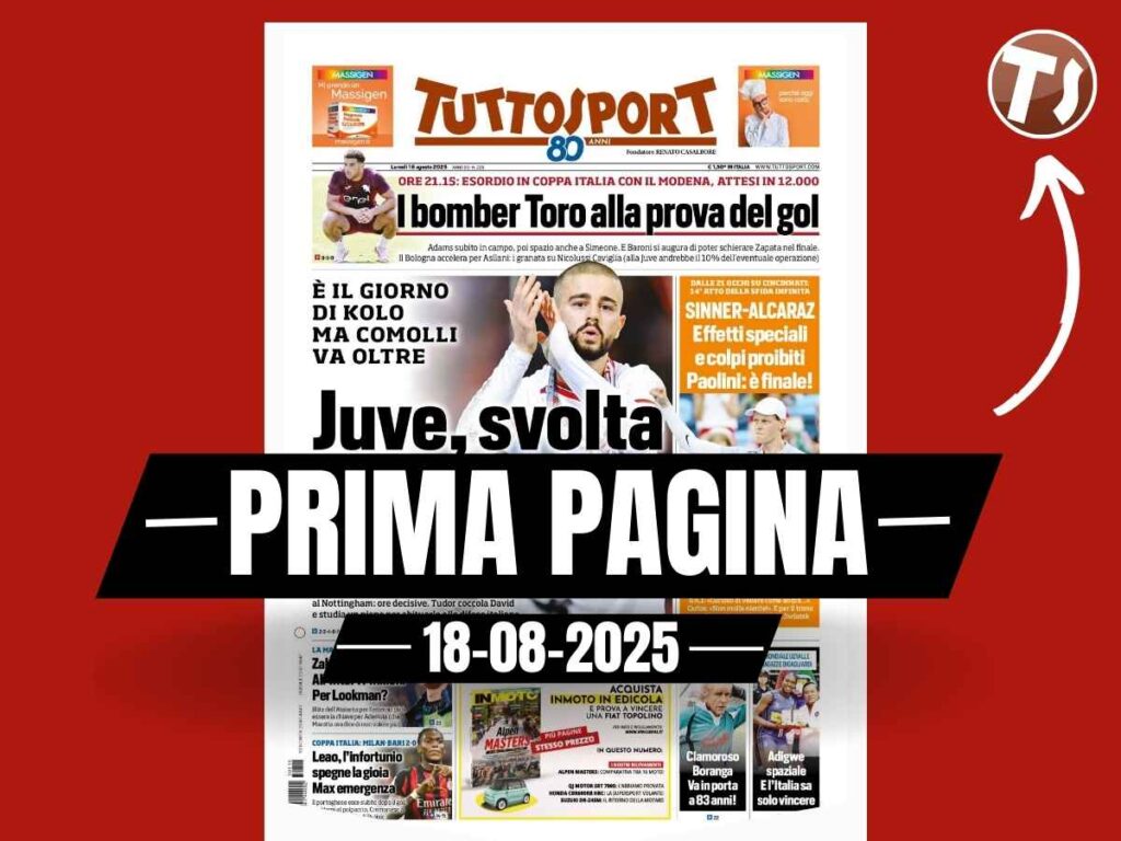 Prima pagina Tuttosport: "Leao, l'infortunio spegne la gioia"