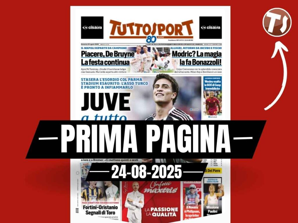 Prima pagina Tuttosport: Allegri ritorno da incubo tra i fischi