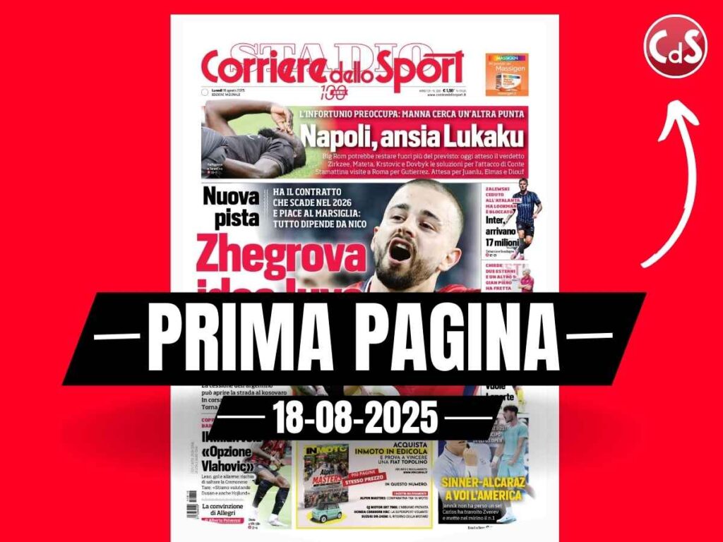Prima pagina Corriere dello Sport: "Milan, opzione Vlahovic"