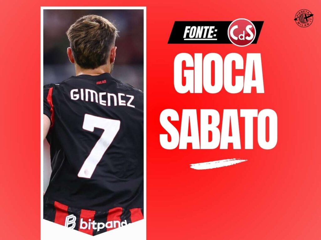 Milan, è l'ora di Gimenez: sarà titolare contro la Cremonese