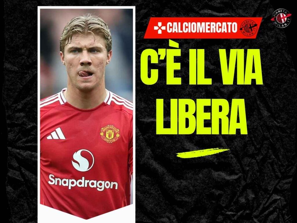 Calciomercato Milan, il Manchester United apre al prestito di Hojlund