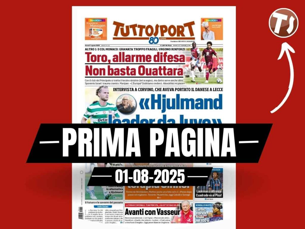 Prima pagina Tuttosport: "Milan, goleada show. C'è da stare Allegri"