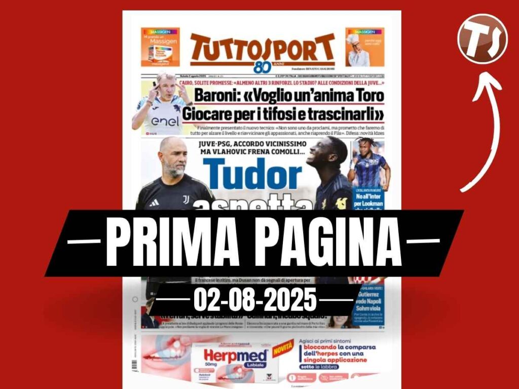 Prima pagina Tuttosport: il caso Lookman e il mercato in Serie A