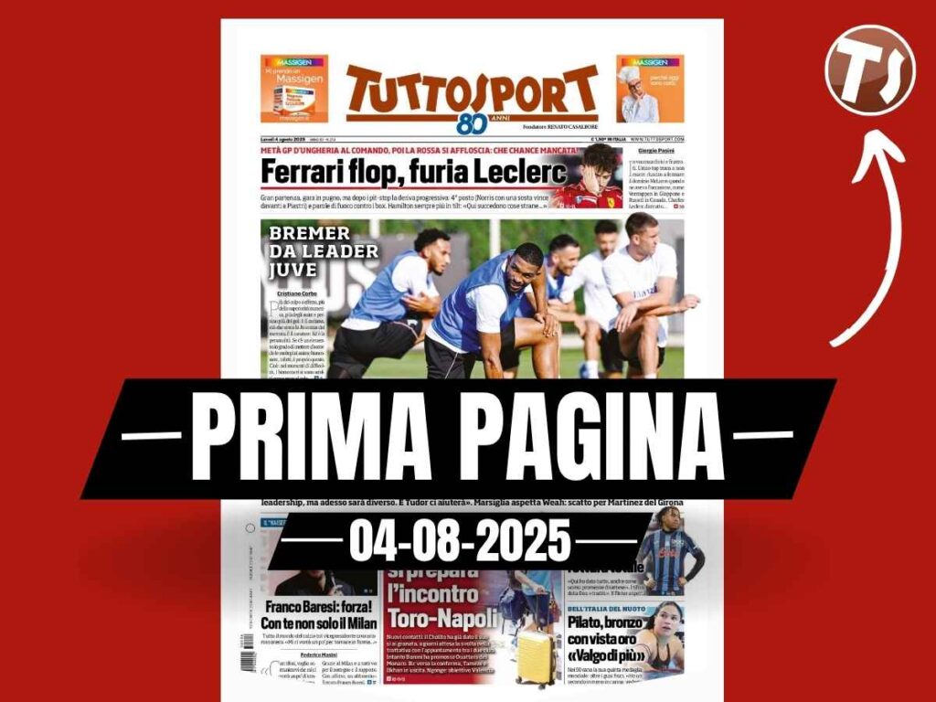 Prima pagina Tuttosport: "Baresi, forza! Con te non solo il Milan"