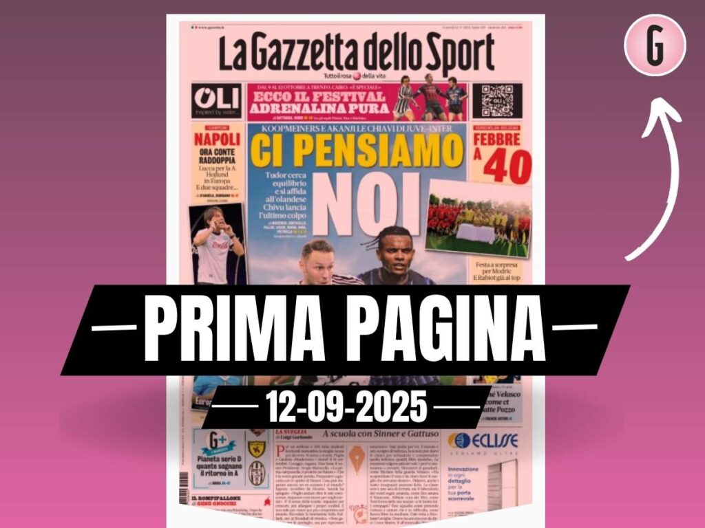 Prima pagina Gazzetta dello Sport: Milan, festa per Modric. Rabiot al top