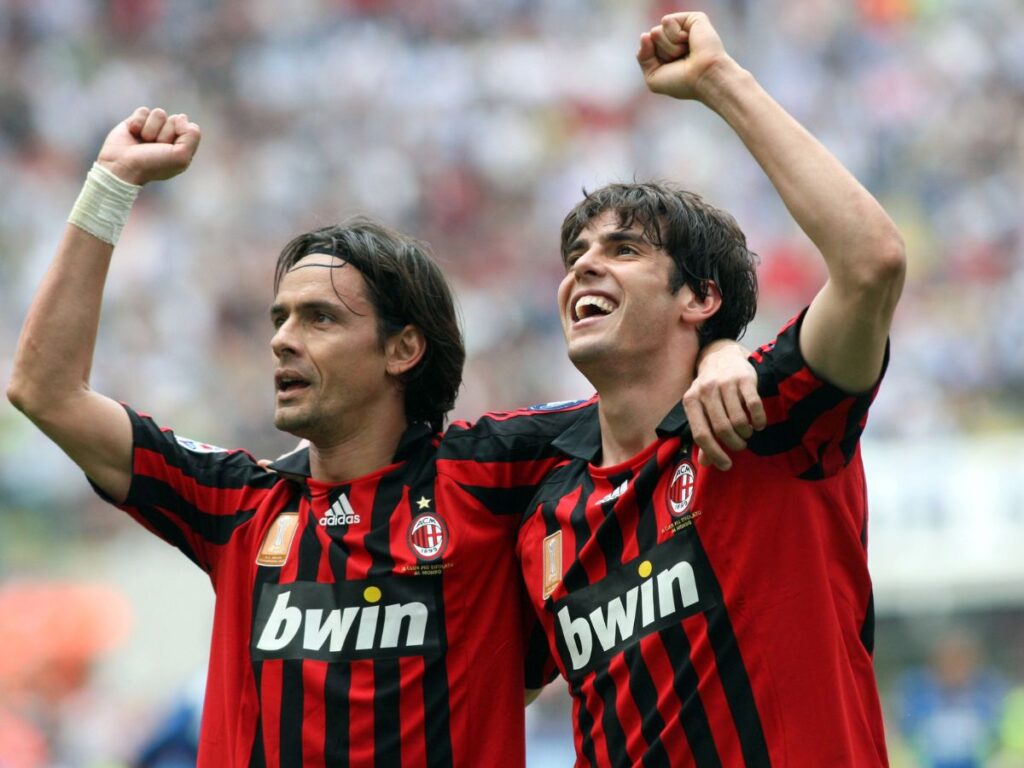 Inzaghi e Kakà, giocatori del Milan