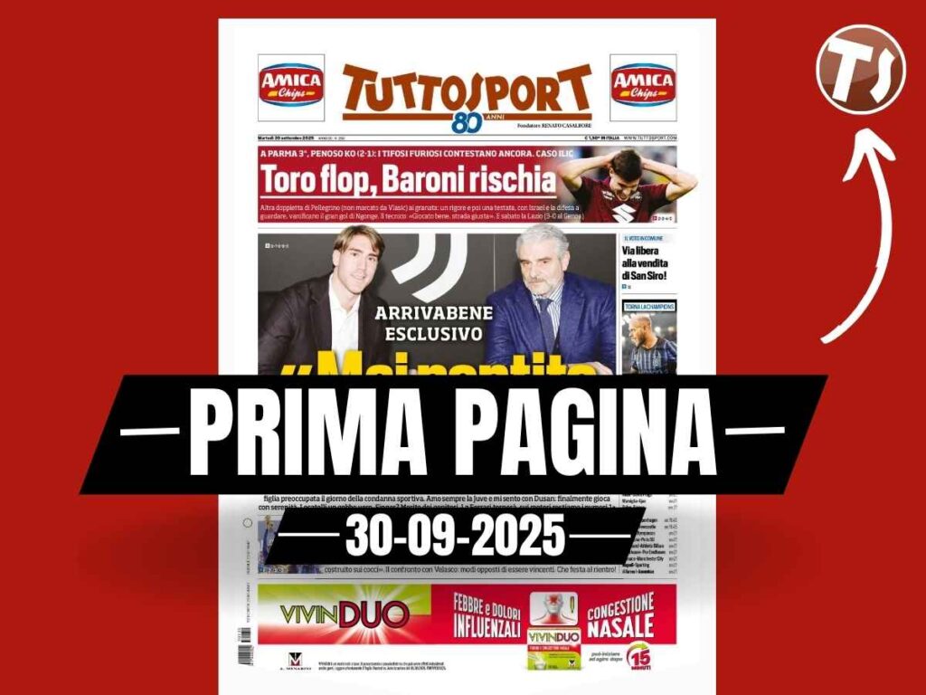 Prima pagina Tuttosport: "Via libera alla vendita di San Siro a Milan e Inter: sì del Consiglio"