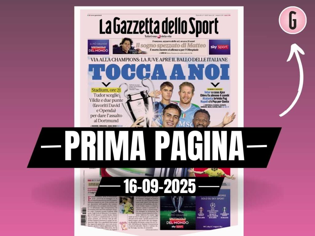 Prima pagina Gazzetta dello Sport: "Dieta da superman, l'elisir di Modric"