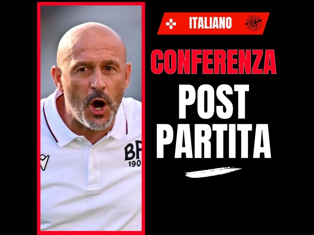 Italiano Bologna conferenza post-partita Milan-Bologna 14 settembre 2025