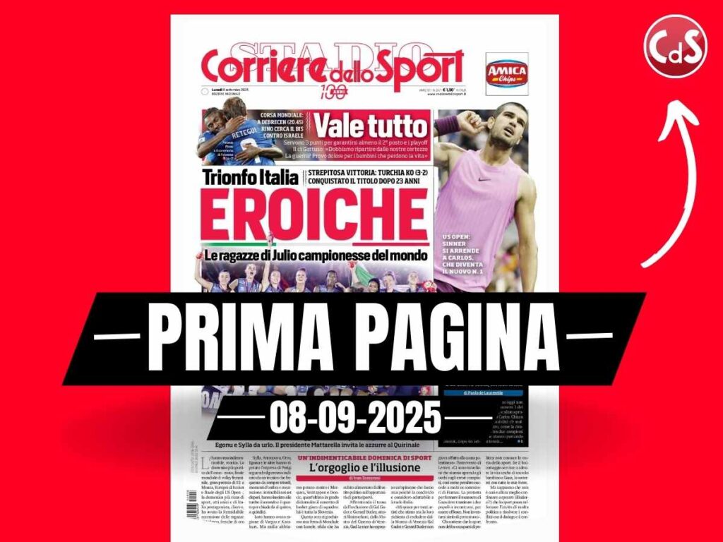 Prima pagina Corriere dello Sport: "Israele-Italia, servono tre punti"