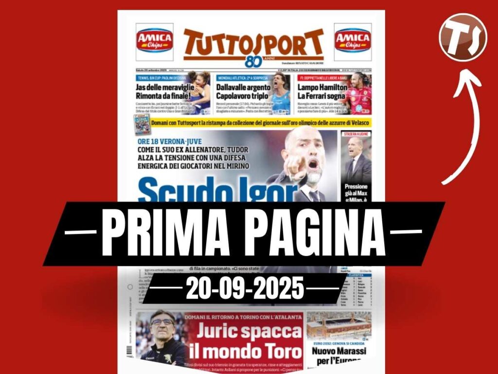 Prima pagina Tuttosport, pressione già al Max: "Milan è decisiva"