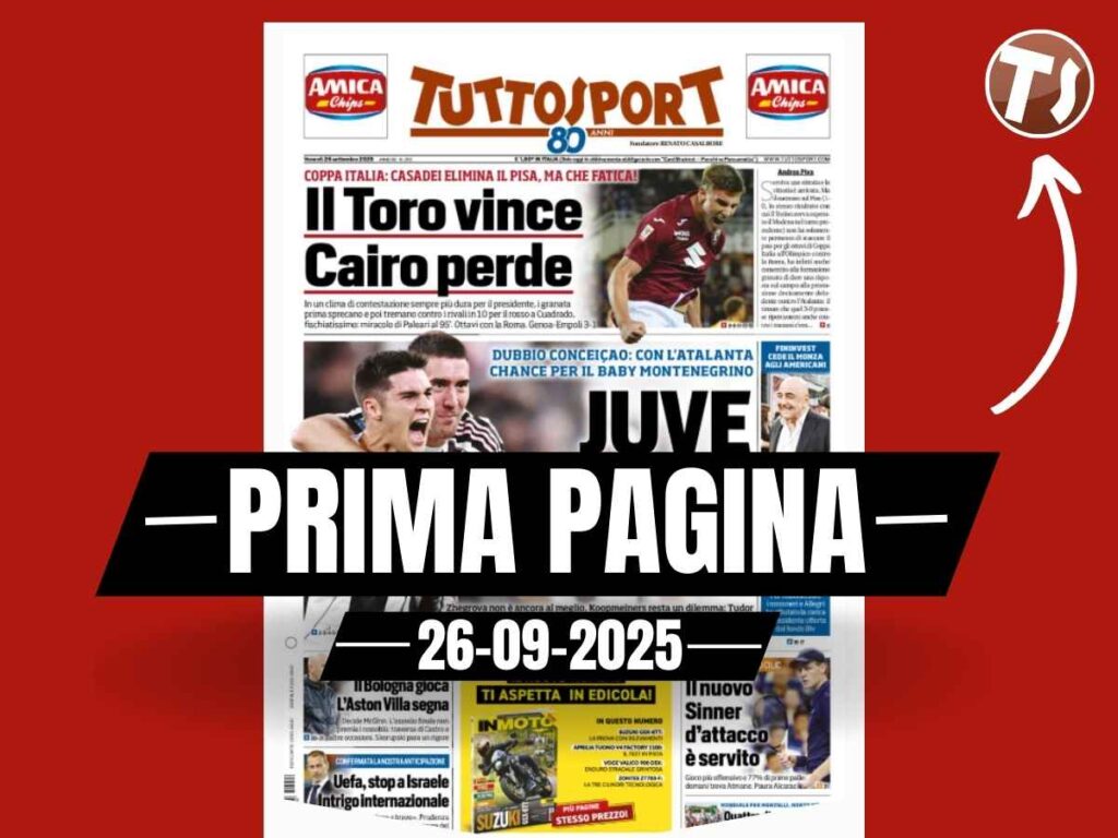 Prima pagina Tuttosport: Galliani ora può tornare al Milan
