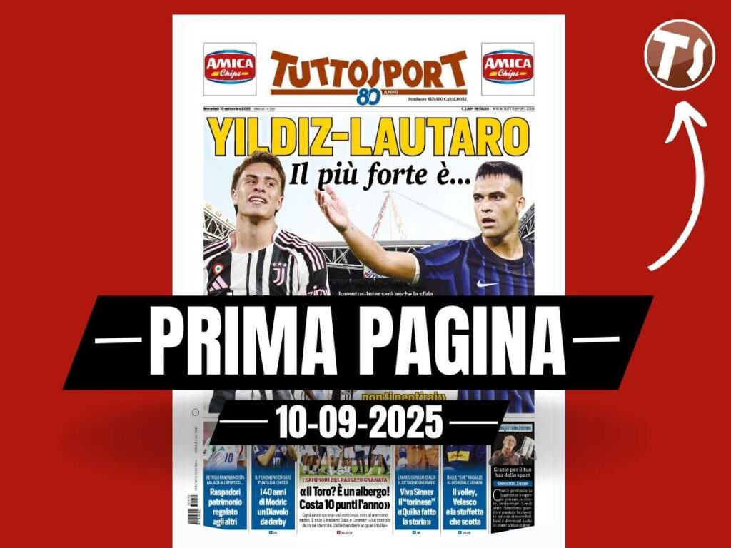 Prima pagina Tuttosport: "I 40 anni di Modric, un diavolo da derby"
