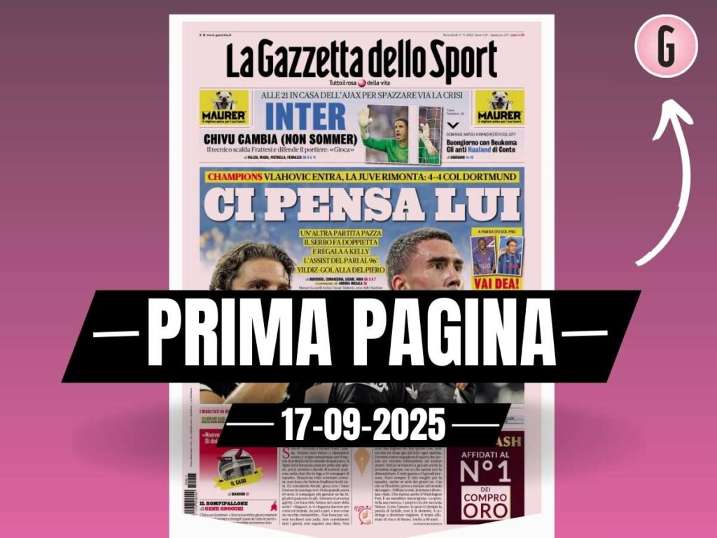 Prima pagina Gazzetta dello Sport: "San Siro, accordo con Inter e Milan"