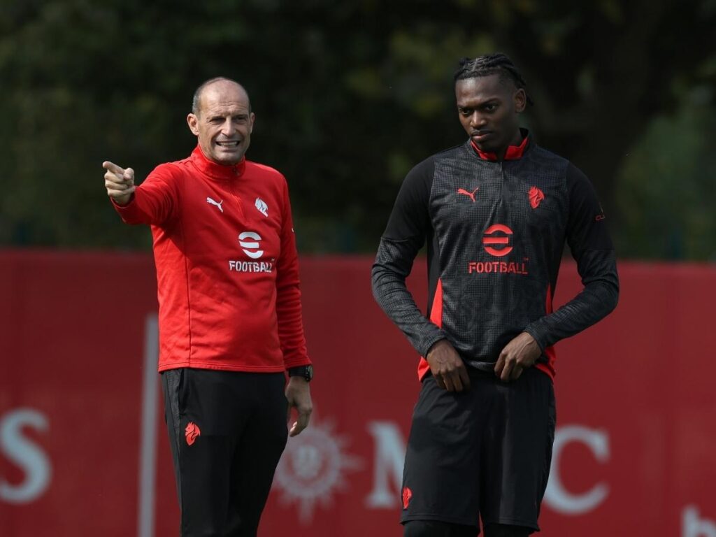 Juventus-Milan, Allegri: "Tomori a disposizione". Leao, Nkunku e i dubbi