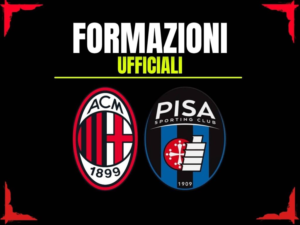 Milan-Pisa, le formazioni ufficiali: un cambio in difesa e attacco pesante per Allegri