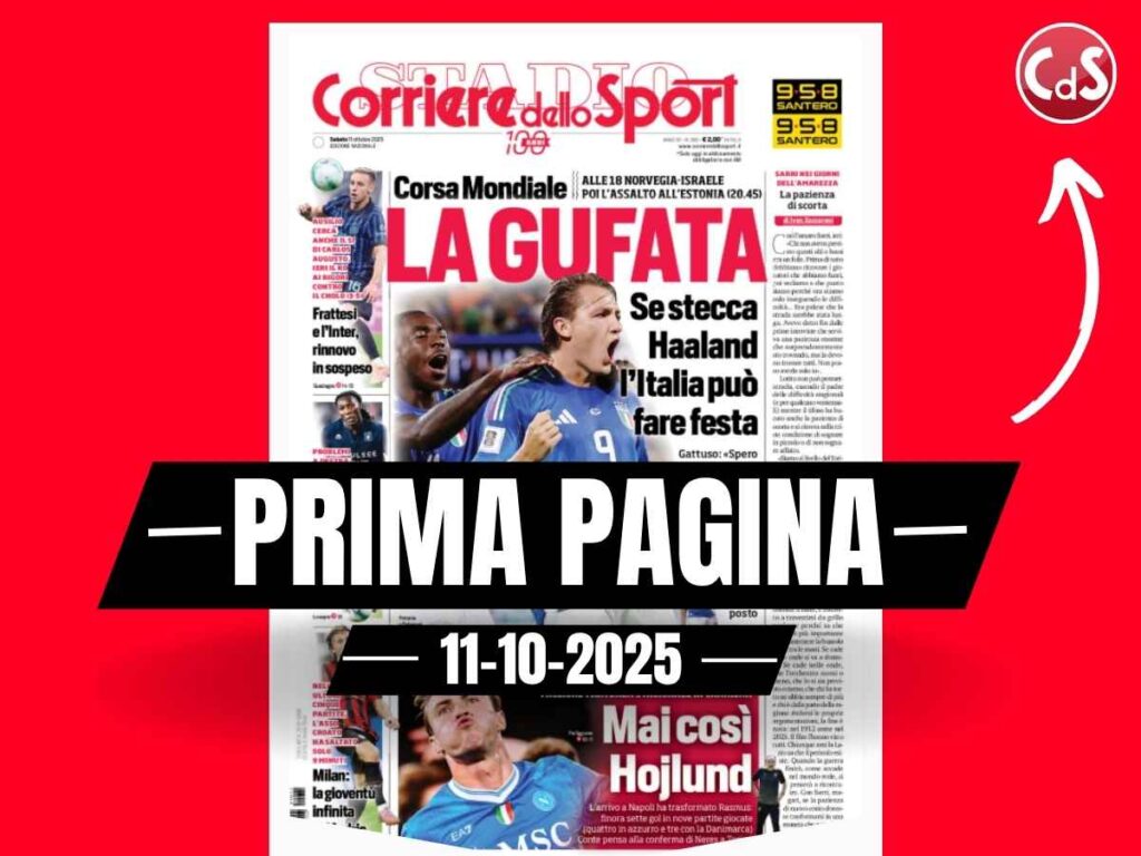 Prima pagina Corriere dello Sport: "Milan, la gioventù infinita di Modric"