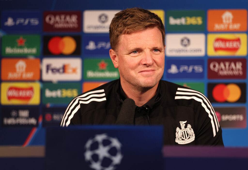 Newcastle United FC Training Session And Press Conference - UEFA Champions League 2025/26 League Phase MD3