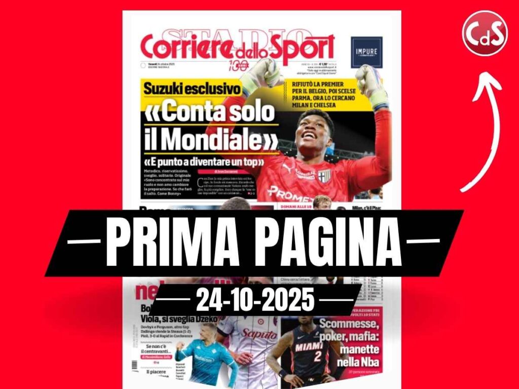 Prima pagina Corriere dello Sport: "Milan, c'è il Pisa. Leao con Gimenez"