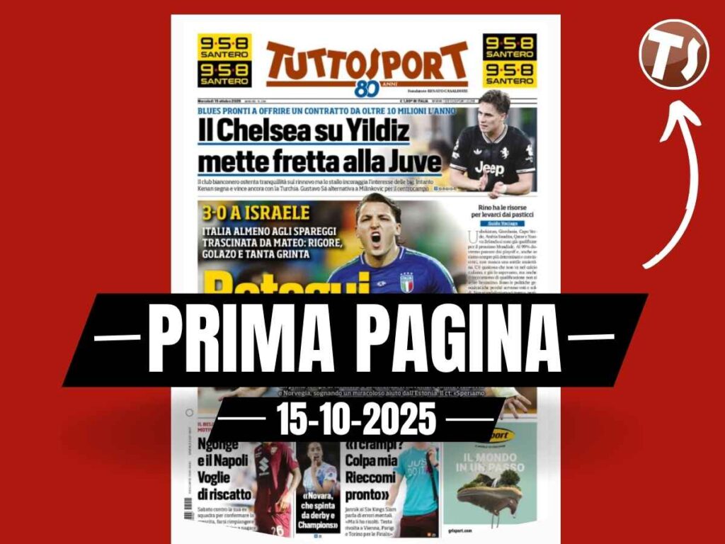 Prima pagina Tuttosport: "Italia, Retegui da Mondiale"