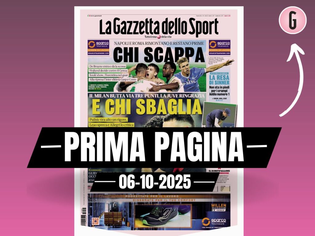 Prima pagina Gazzetta DATA-2