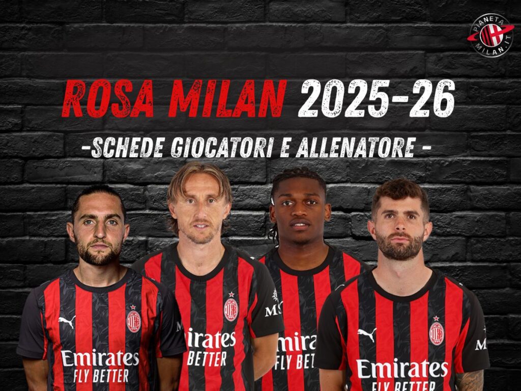 Rosa Milan 2025-26: tutte le schede dei giocatori rossoneri