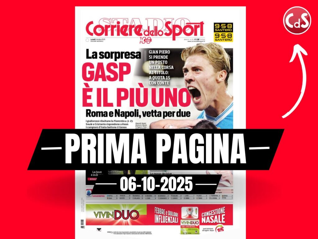 Prima pagina Corriere dello Sport DATA-2