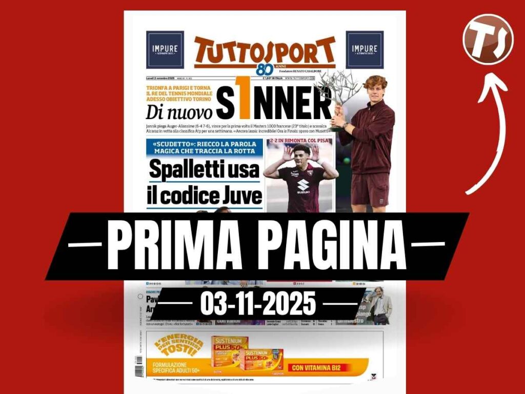 Prima pagina Tuttosport: "Pavlovic e Maignan: festa Milan, arrivederci Roma"