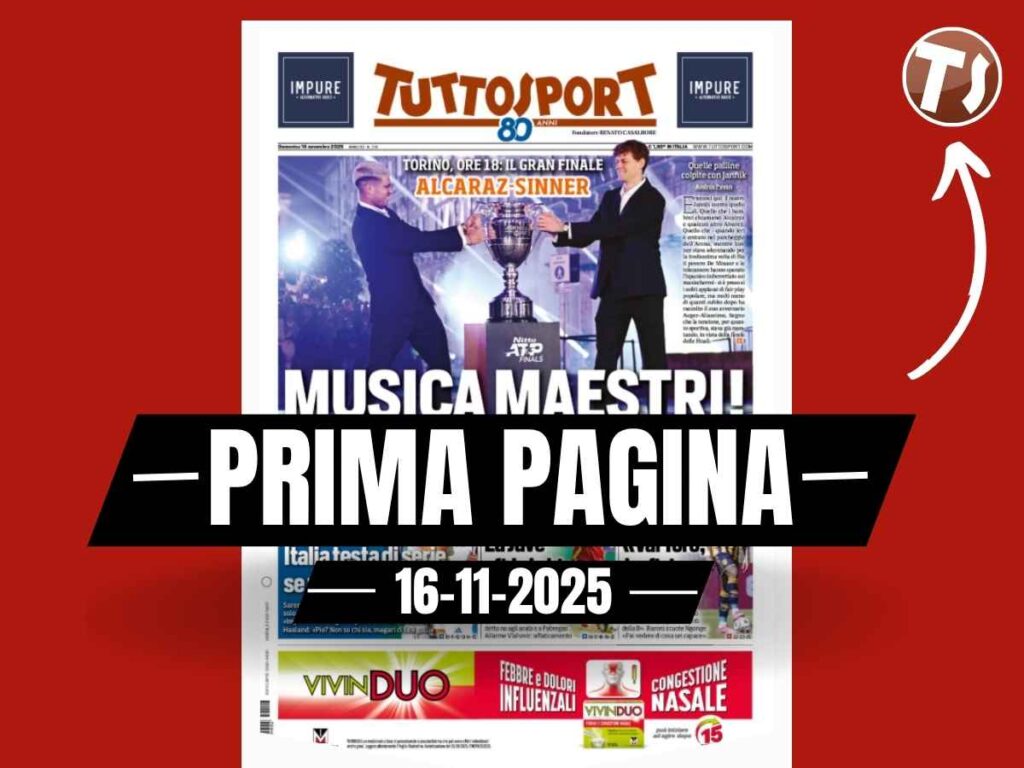 Prima pagina Tuttosport: "Italia testa di serie se va al Mondiale"