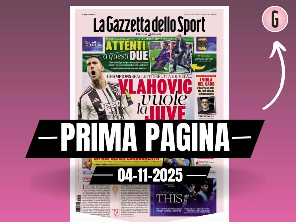 Prima pagina Gazzetta dello Sport: "Inter e Milan scatenati nell'ammucchiata Scudetto"