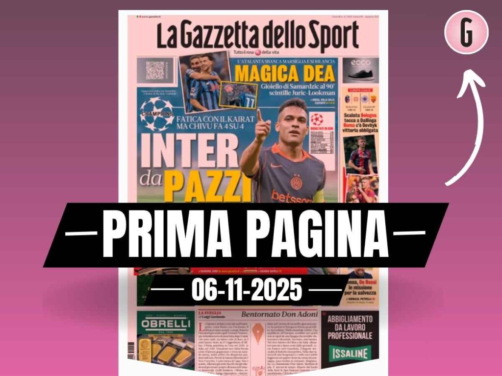 Prima pagina Gazzetta dello Sport: "Milan e Inter, San Siro è dei club"