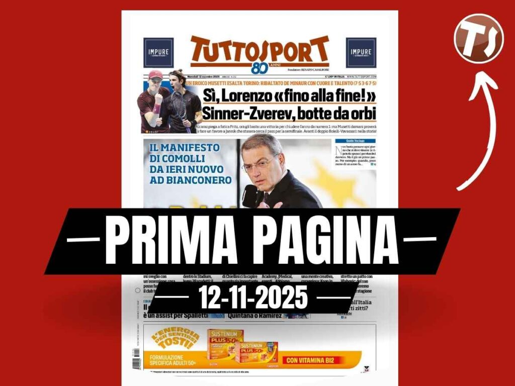 Prima pagina Tuttosport: "Il manifesto di Comolli: 'Dobbiamo essere degni della Juventus"
